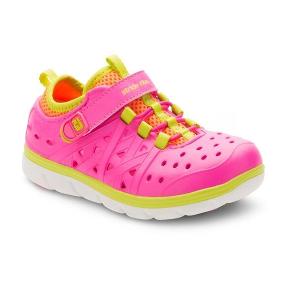 NWT New STRIDE RITE Phibian Land 2 Water Shoes Sandals Neon Pink Orange Yellow 1 - Picture 2 of 11